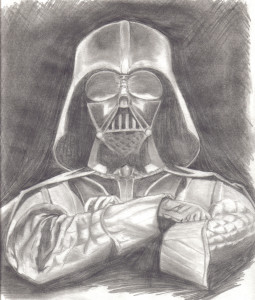 Pencil Drawing of Darth Vader