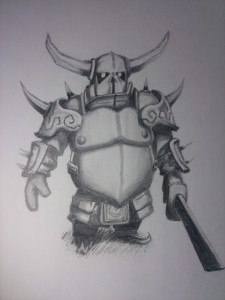 PEKKA Drawing | Pencil Drawing of the PEKKA from Clash of Clans