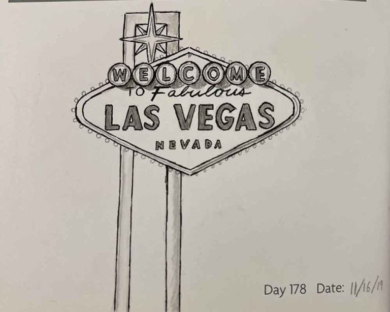 Las Vegas Sign Drawing Tips Easy Las Vegas Sign Drawing