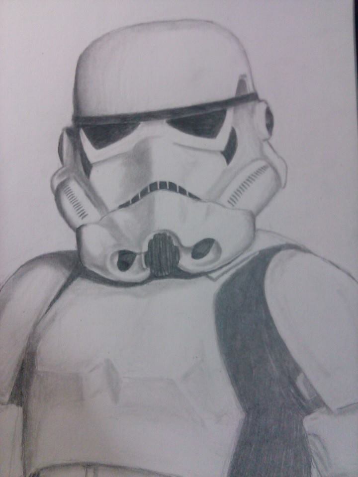 Stormtrooper Pencil Drawing | Basic Pencil Drawing of a Stormtrooper