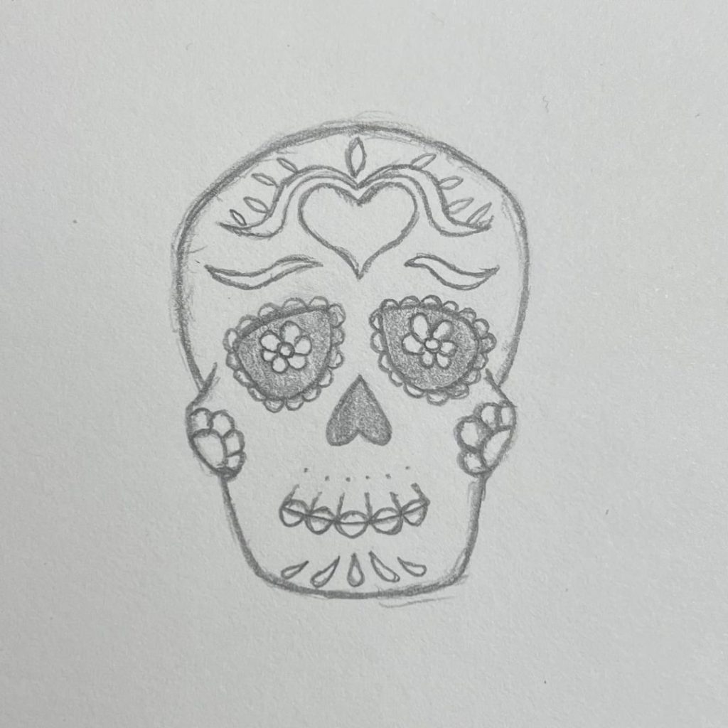 Sugar Skull pencil drawing 1