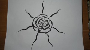 Rose-in-Sun Tattoo   