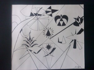 Abstract Triangles Drawing